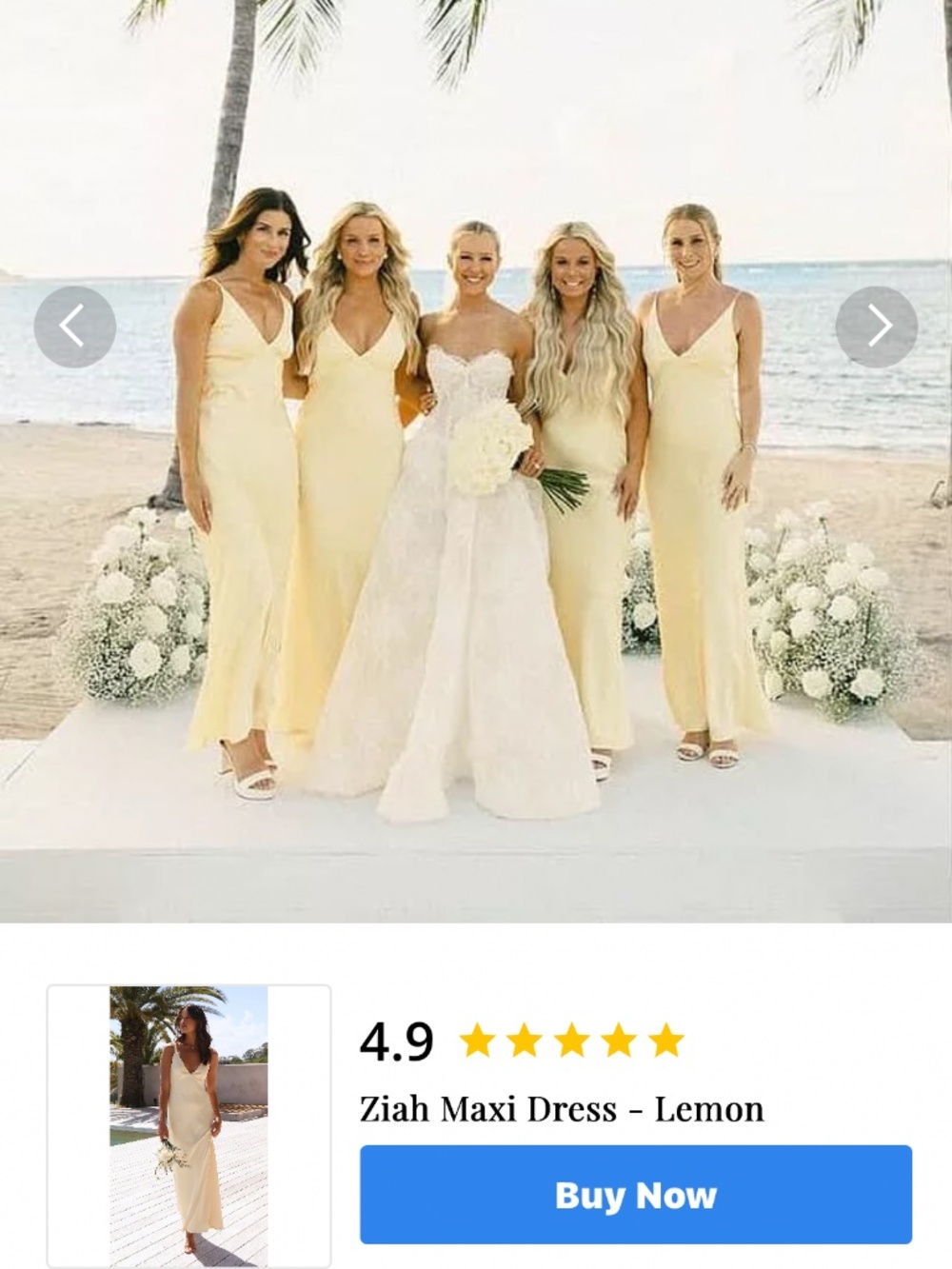 Billy J Ziah Pastel Yellow Satin Maxi Dress - Picture 8 of 16